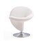 Manhattan Comfort Curl Swivel Accent Chair in Cream and Polished Chrome AC040-CR - alternate 4